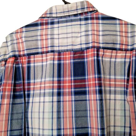 VTG - Weatherproof Men's Button Up Long Sleeve Cuffed Plaid Cotton Shirt Size L - Picture 3 of 11
